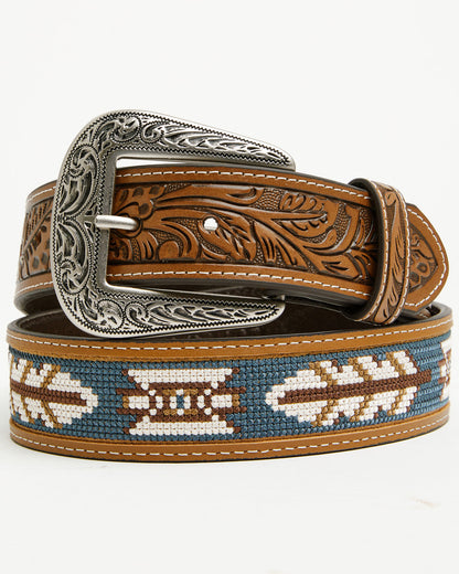 Cody James Men's Zane Southwestern Embroidered Inlay Belt