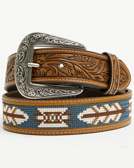 Cody James Men's Zane Southwestern Embroidered Inlay Belt