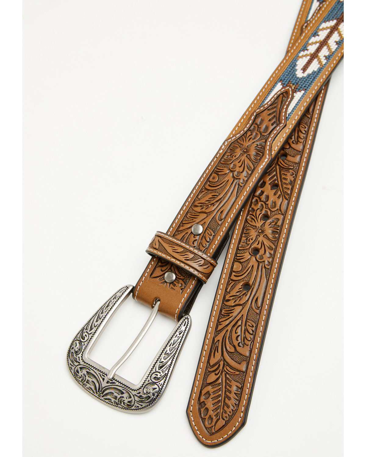 Cody James Men's Zane Southwestern Embroidered Inlay Belt