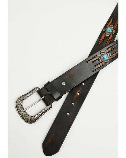 Cody James Men's Concho Whipstitch Belt