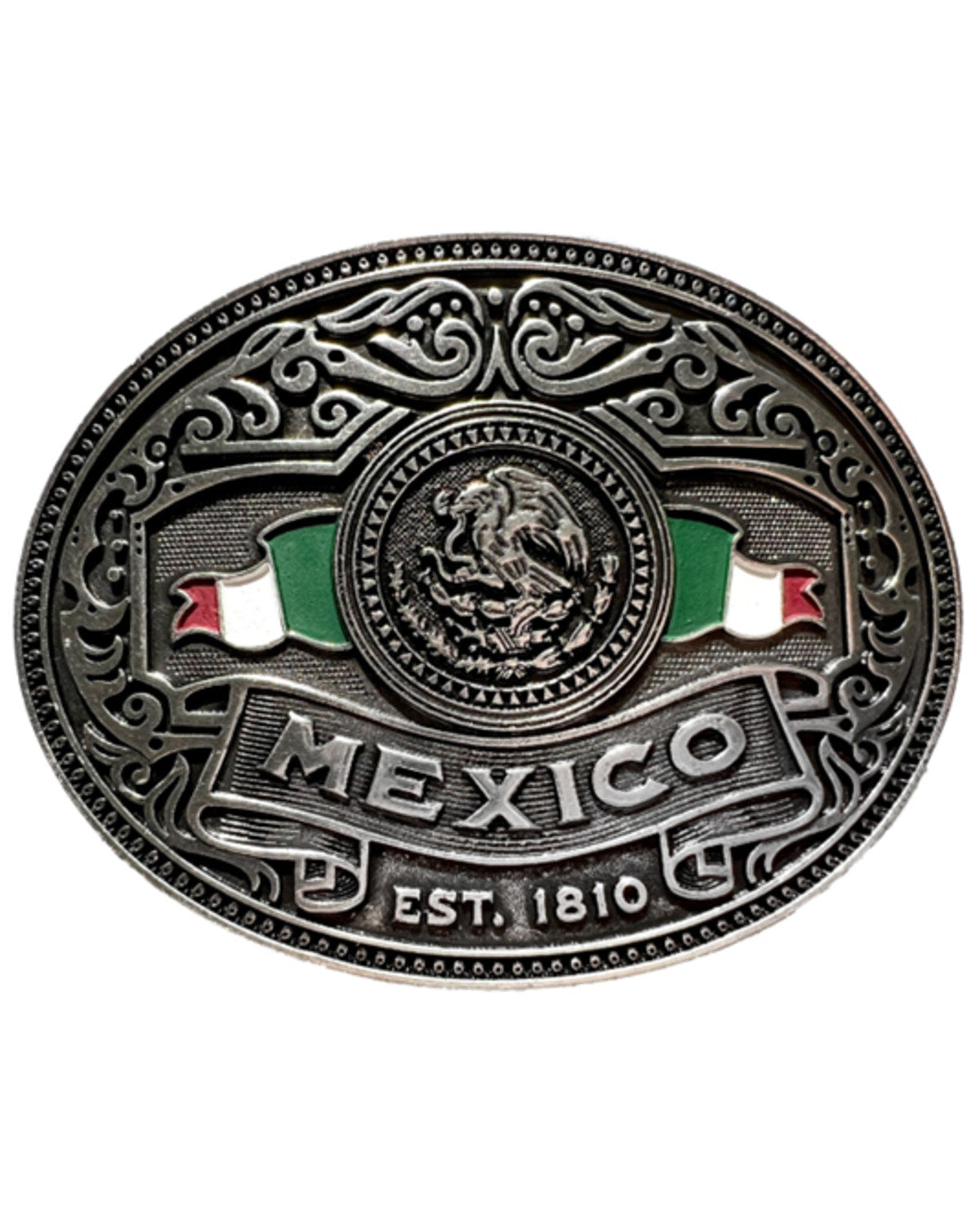 Cody James Men's Mexico Flag Belt Buckle