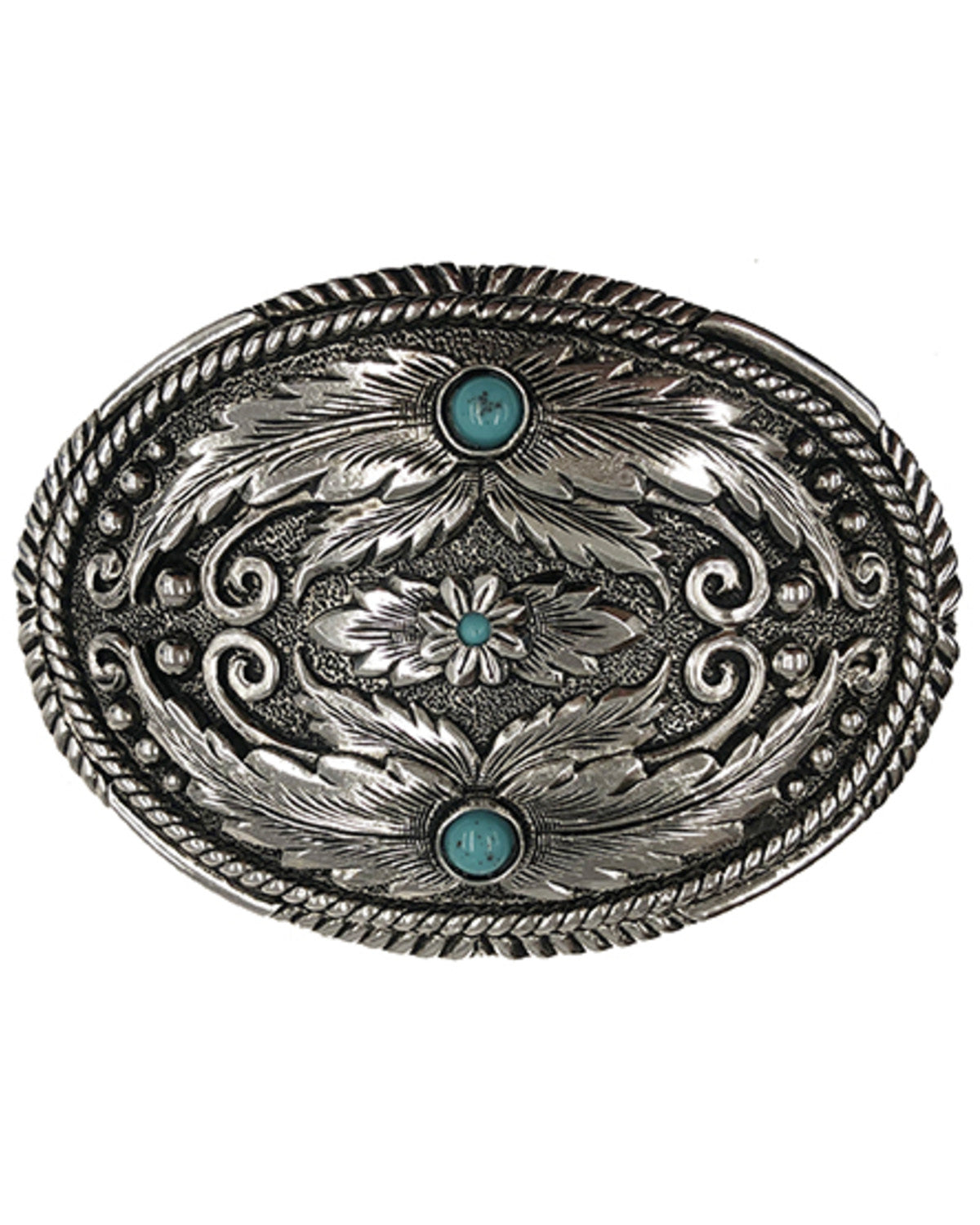 Cody James Fancy Feathers Turquoise Belt Buckle