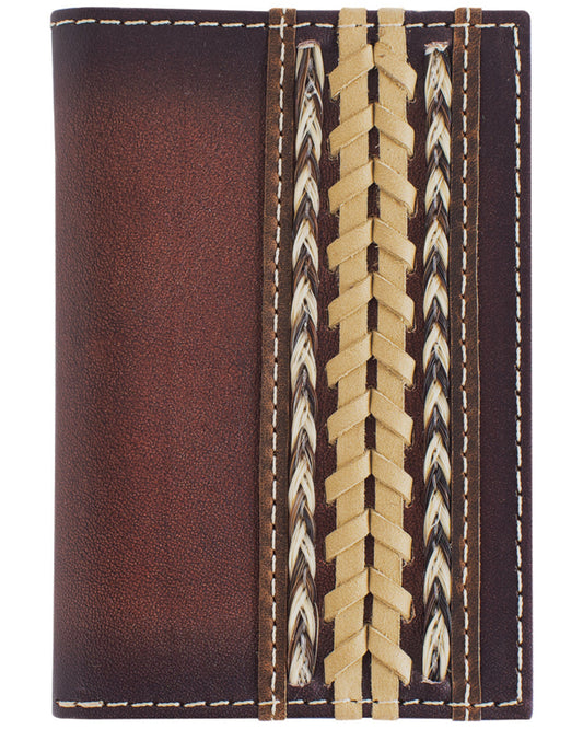 Cody James Men's Braided Horsehair Leather Bifold Wallet