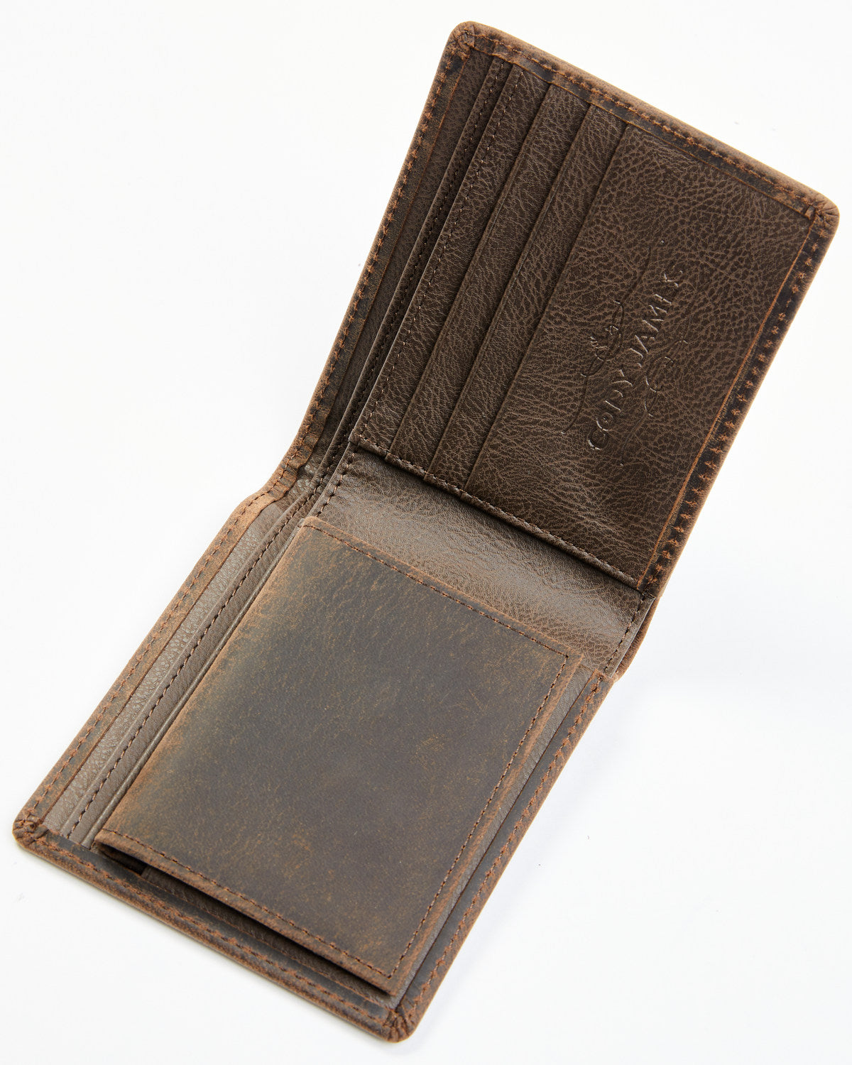 Cody James Men's Brown Mexico Slash Bifold Leather Wallet