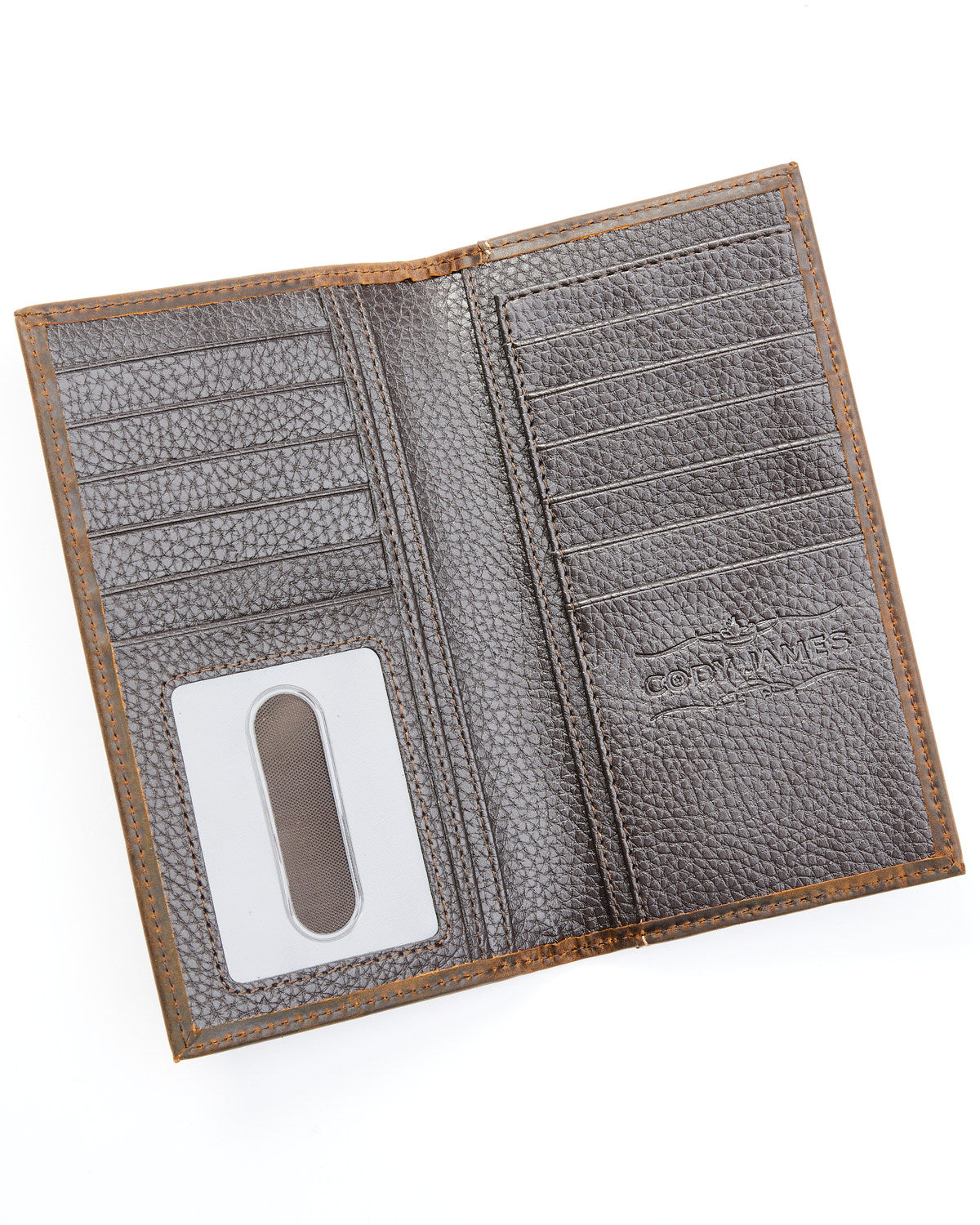Cody James Men's Bi-Fold Crocodile Print Embossed Rodeo Wallet