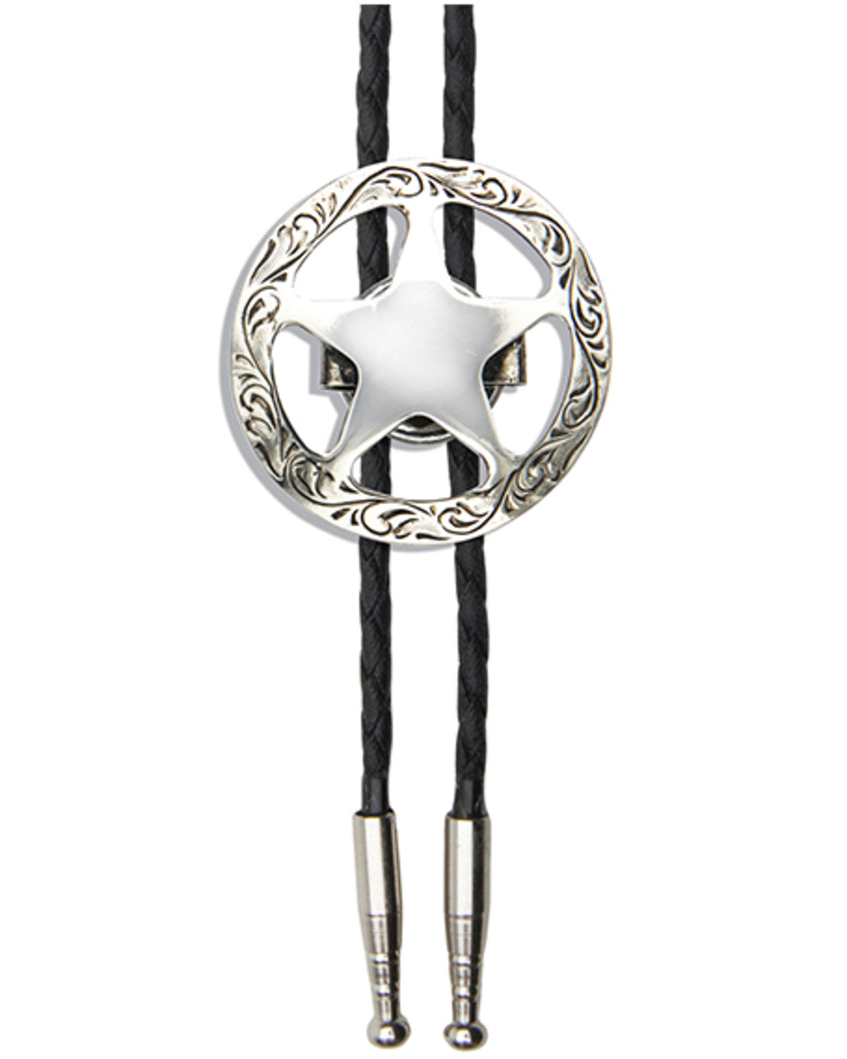 Cody James Men's Silver Sheriff's Star Bolo Tie