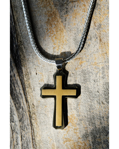 Cody James Men's Two-Toned Cross Necklace