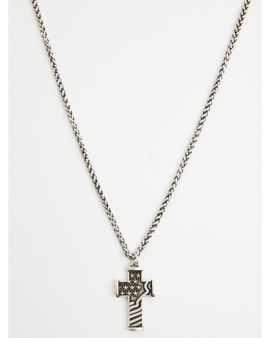 Cody James Men's Flag Cross Necklace