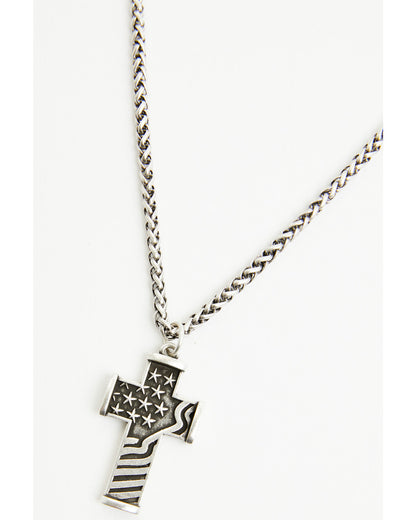 Cody James Men's Flag Cross Necklace
