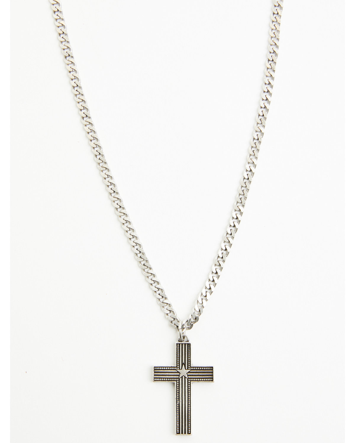 Cody James Men's Shiny Star Cross Necklace