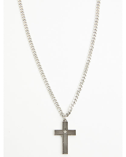 Cody James Men's Shiny Star Cross Necklace