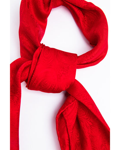 Cody James Men's Red Silk Jacquard Scarf