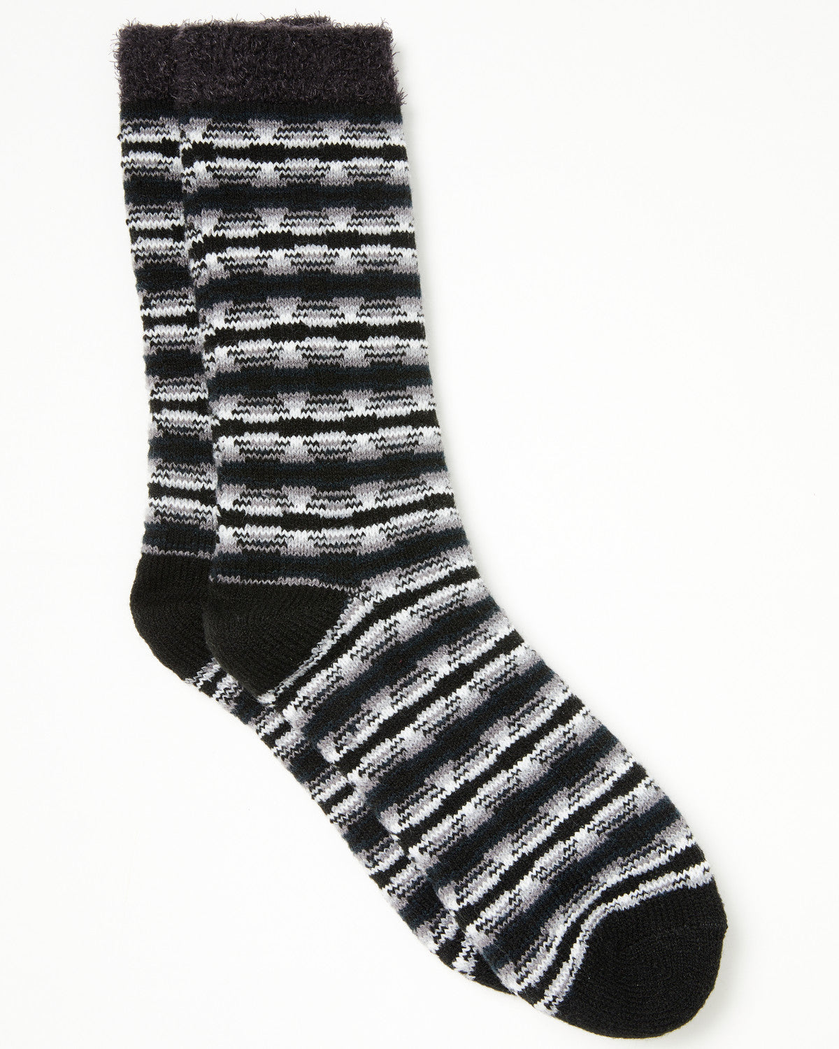 Cody James Men's Onyx Southwestern Print Cozy Crew Socks