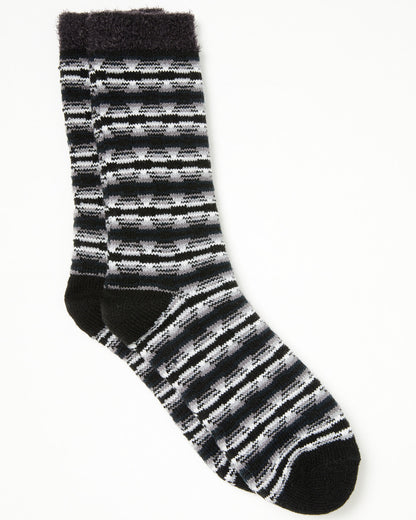 Cody James Men's Onyx Southwestern Print Cozy Crew Socks