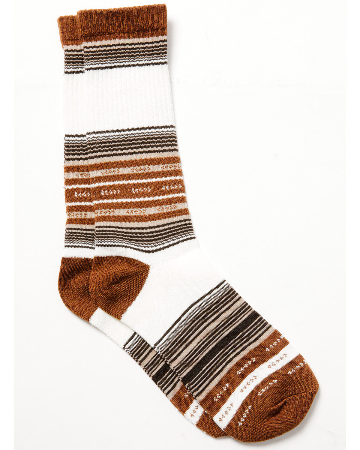 Cody James Men's Rio Southwester Stripe Print Crew Socks