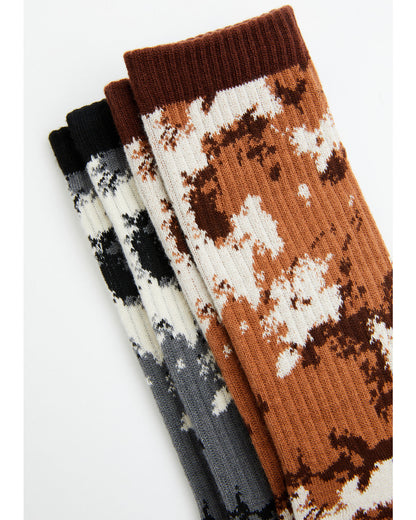Cody James Men's Cow Print Crew Socks - 2 Pack
