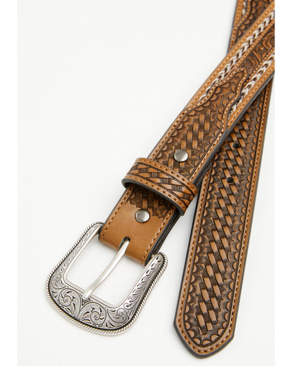 Cody James Boys' Classic Buck Tooled Inlay Belt