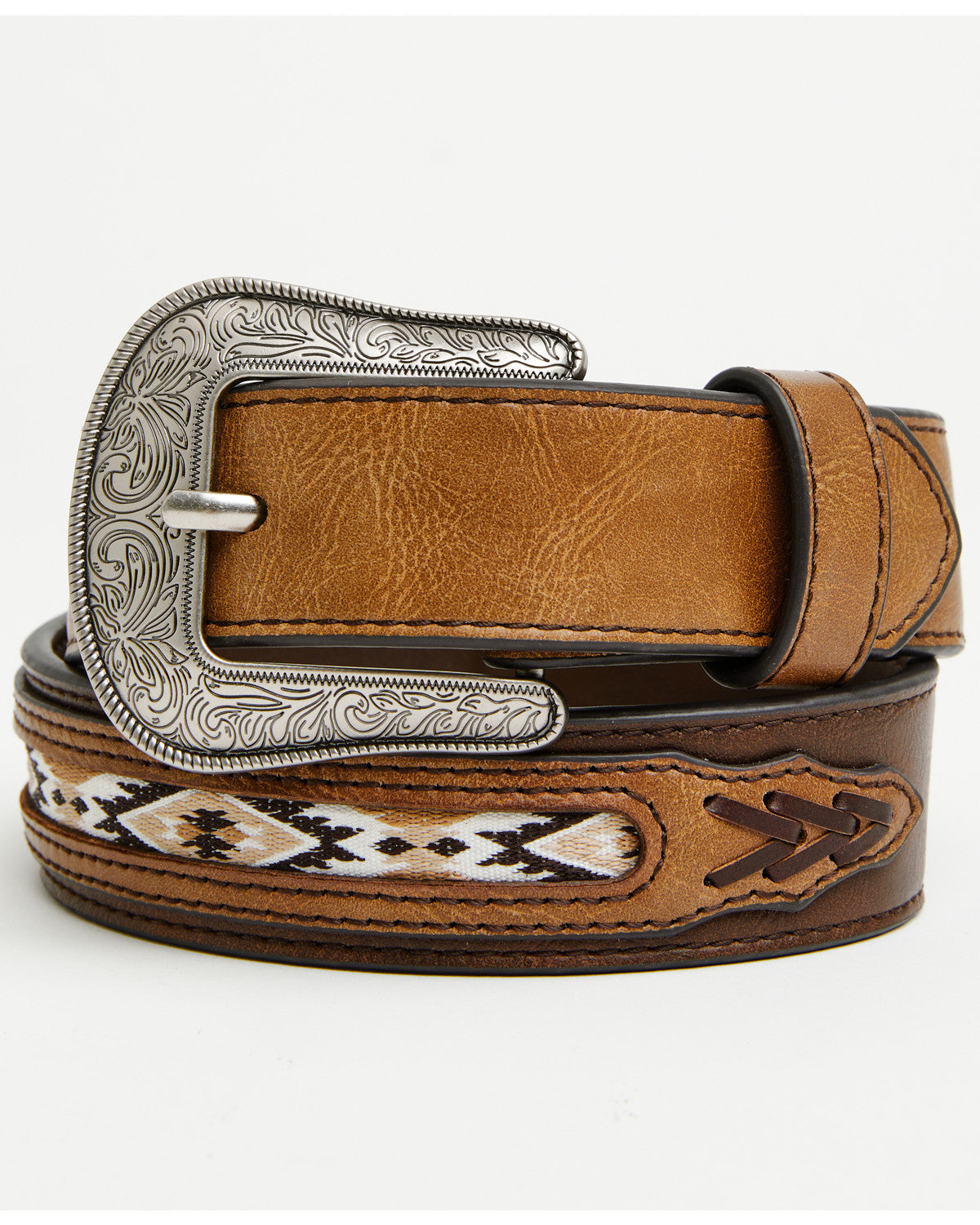 Cody James Boys' Southwestern Inlay Belt