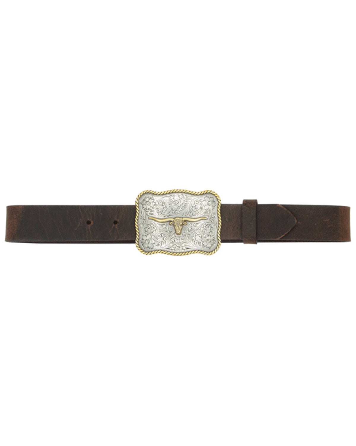 Cody James Boys' Scalloped Longhorn Buckle Belt