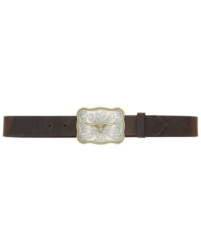 Cody James Boys' Scalloped Longhorn Buckle Belt