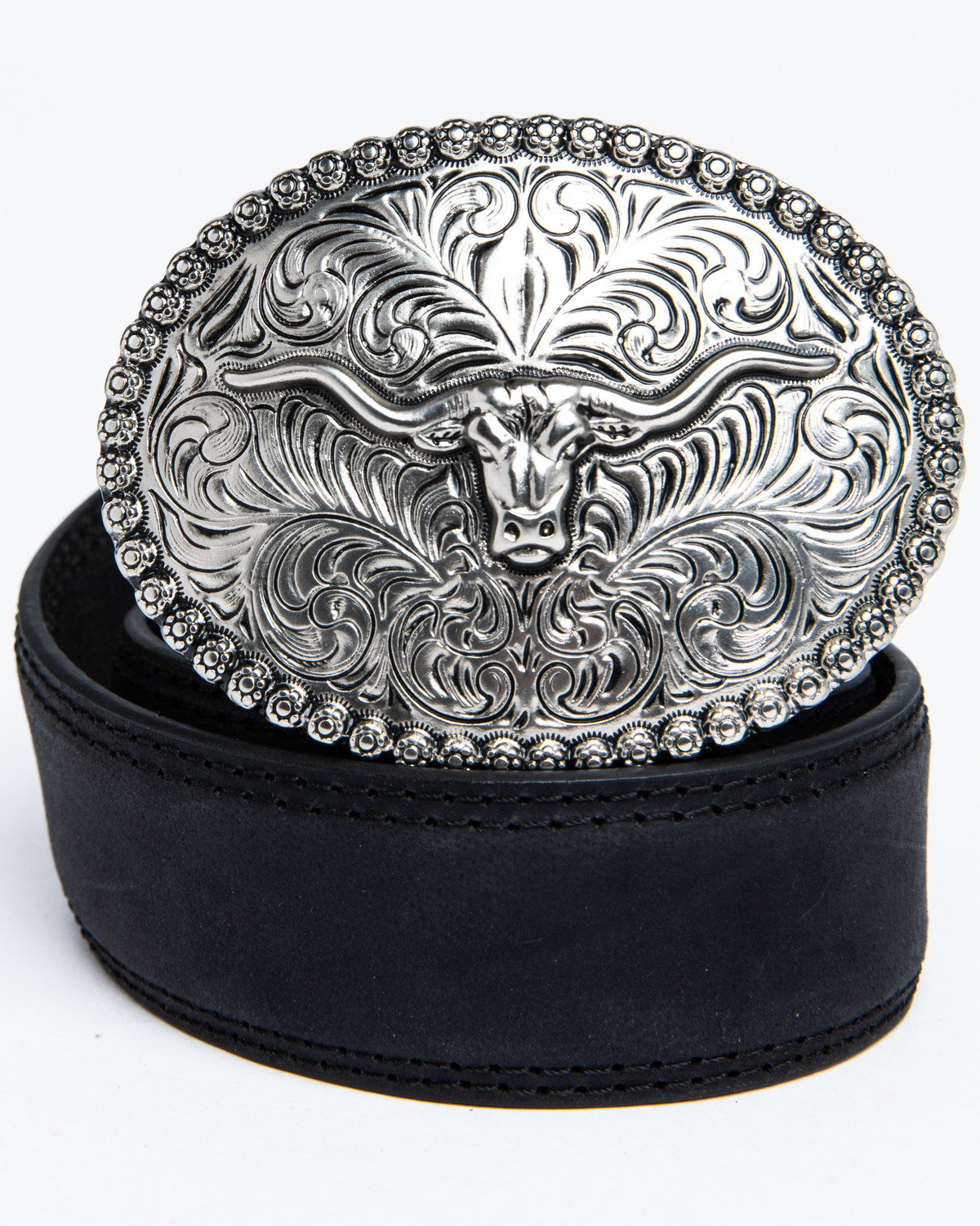 Cody James Boys' Longhorn Plaque Buckle Belt