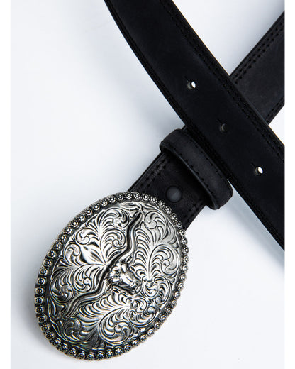 Cody James Boys' Longhorn Plaque Buckle Belt