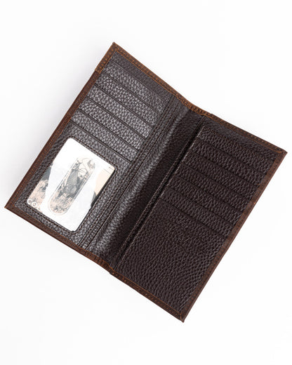 Cody James Men's Rodeo Stitched Leather Wallet
