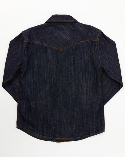 Cody James Toddler Boys' Foothill Denim Long Sleeve Pearl Snap Western