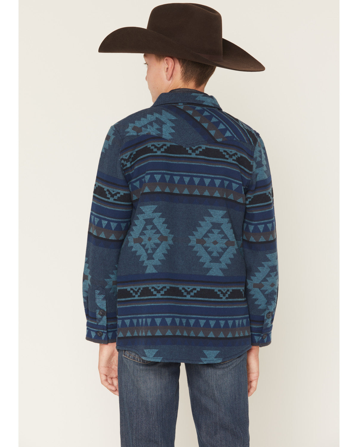 Cody James Boys' Rosewell Southwestern Print Button-Down Flannel Shirt