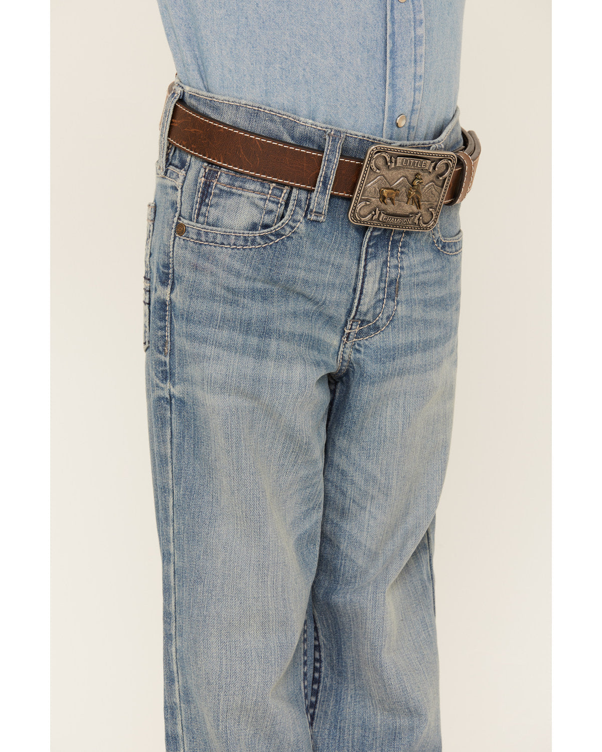 Cody James Boys' Hamshackle Light Wash Relaxed Boot Denim Jeans