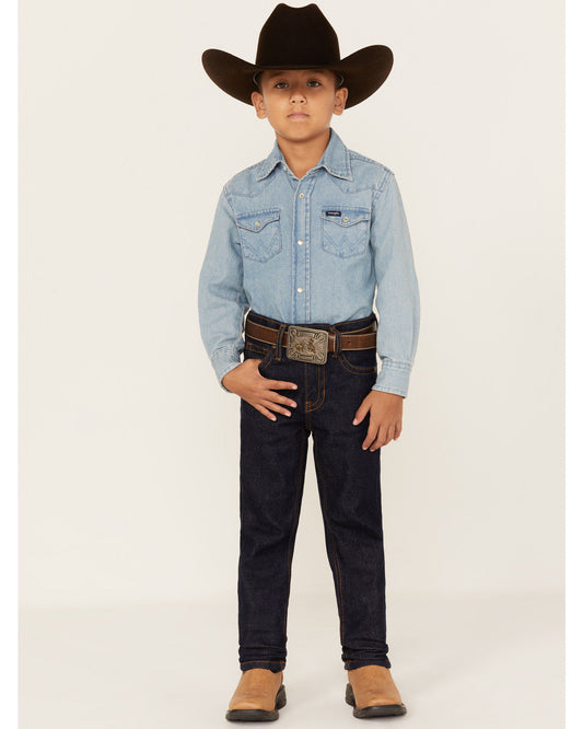 Cody James Boys' Dark Wash Slim Straight Stretch Jeans