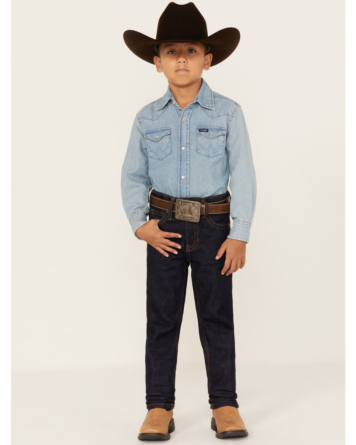 Cody James Boys' Dark Wash Slim Straight Stretch Jeans