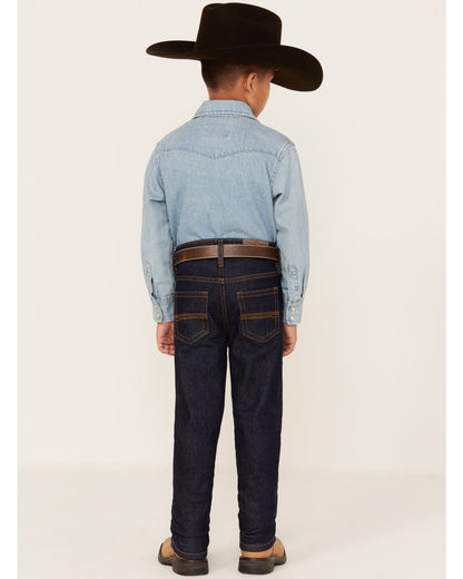 Cody James Boys' Dark Wash Slim Straight Stretch Jeans