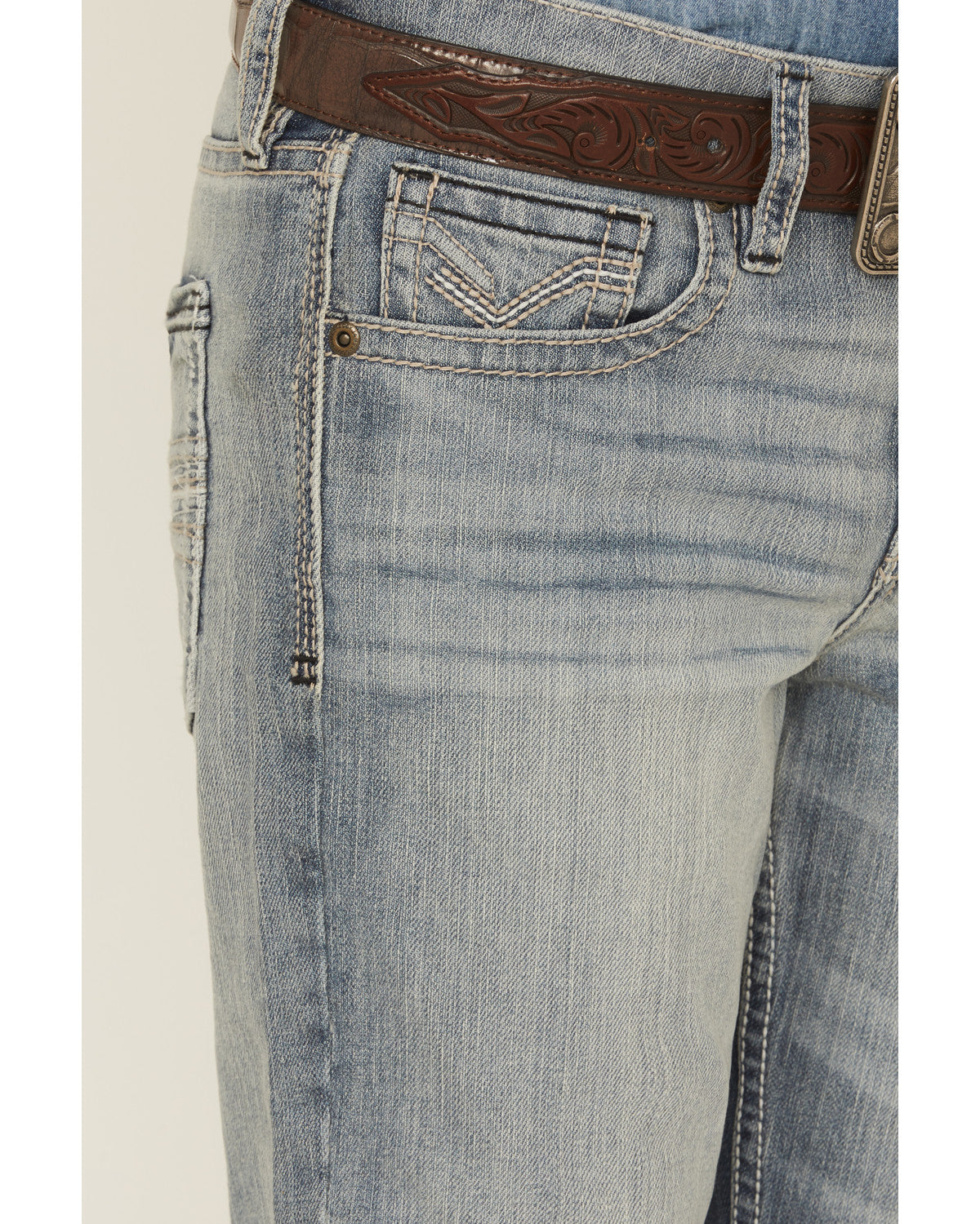 Cody James Boys' Medium Wash Buckskin Slim Bootcut Stretch Denim Jeans