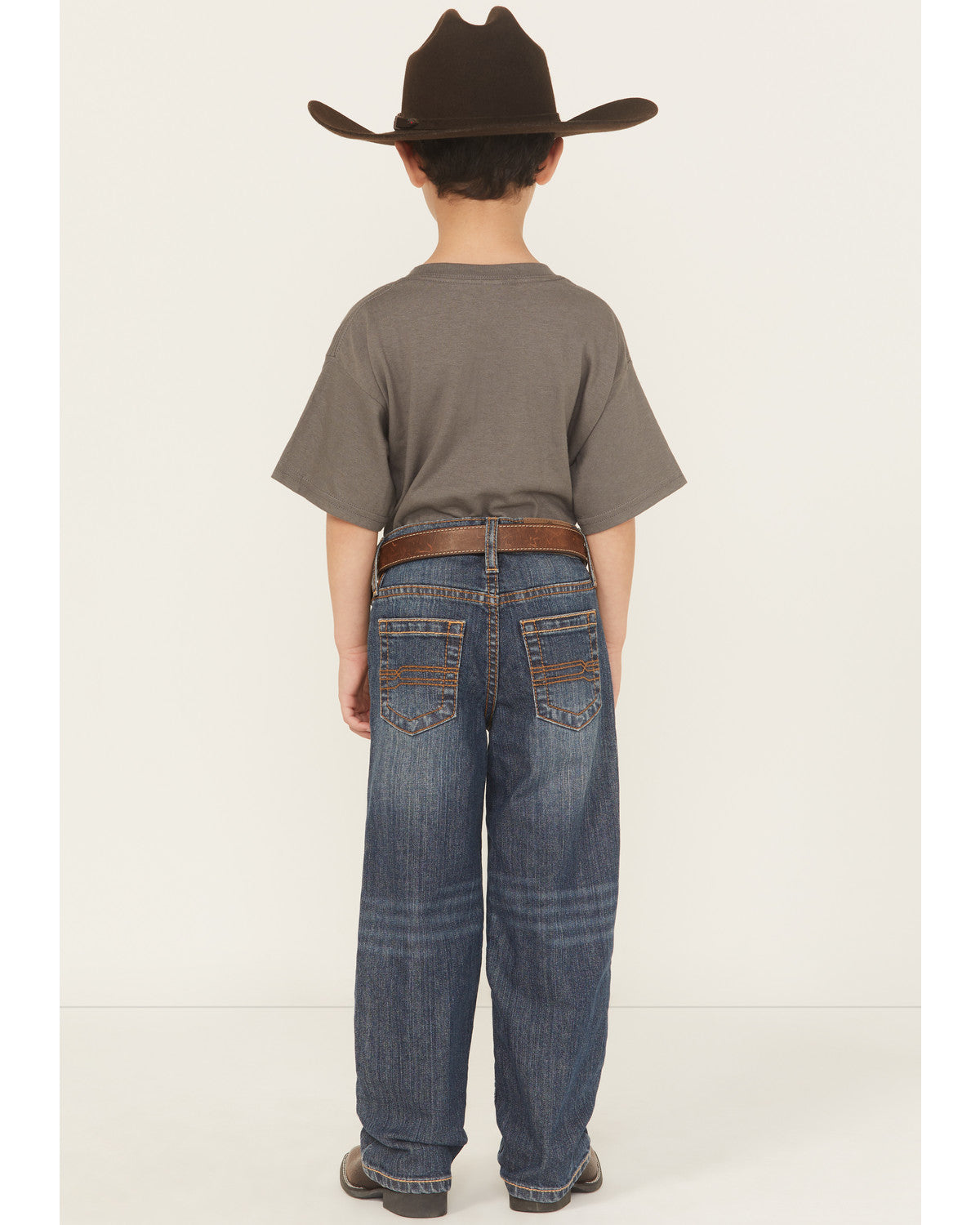 Cody James Little Boys' Wolfstooth Medium Wash Relaxed Bootcut Stretch