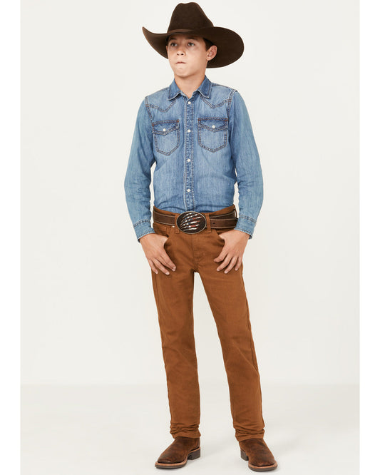 Cody James Boys' Rubber Slim Straight Stretch Jeans