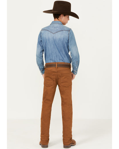 Cody James Boys' Rubber Slim Straight Stretch Jeans