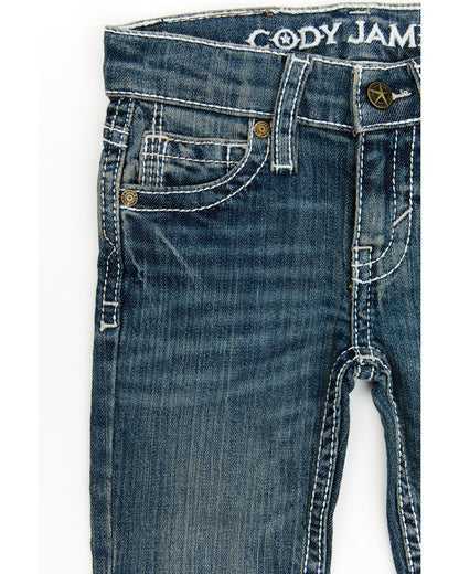 Cody James Toddler Boys' Stone Cold Wash Slim Boot Stretch Jeans