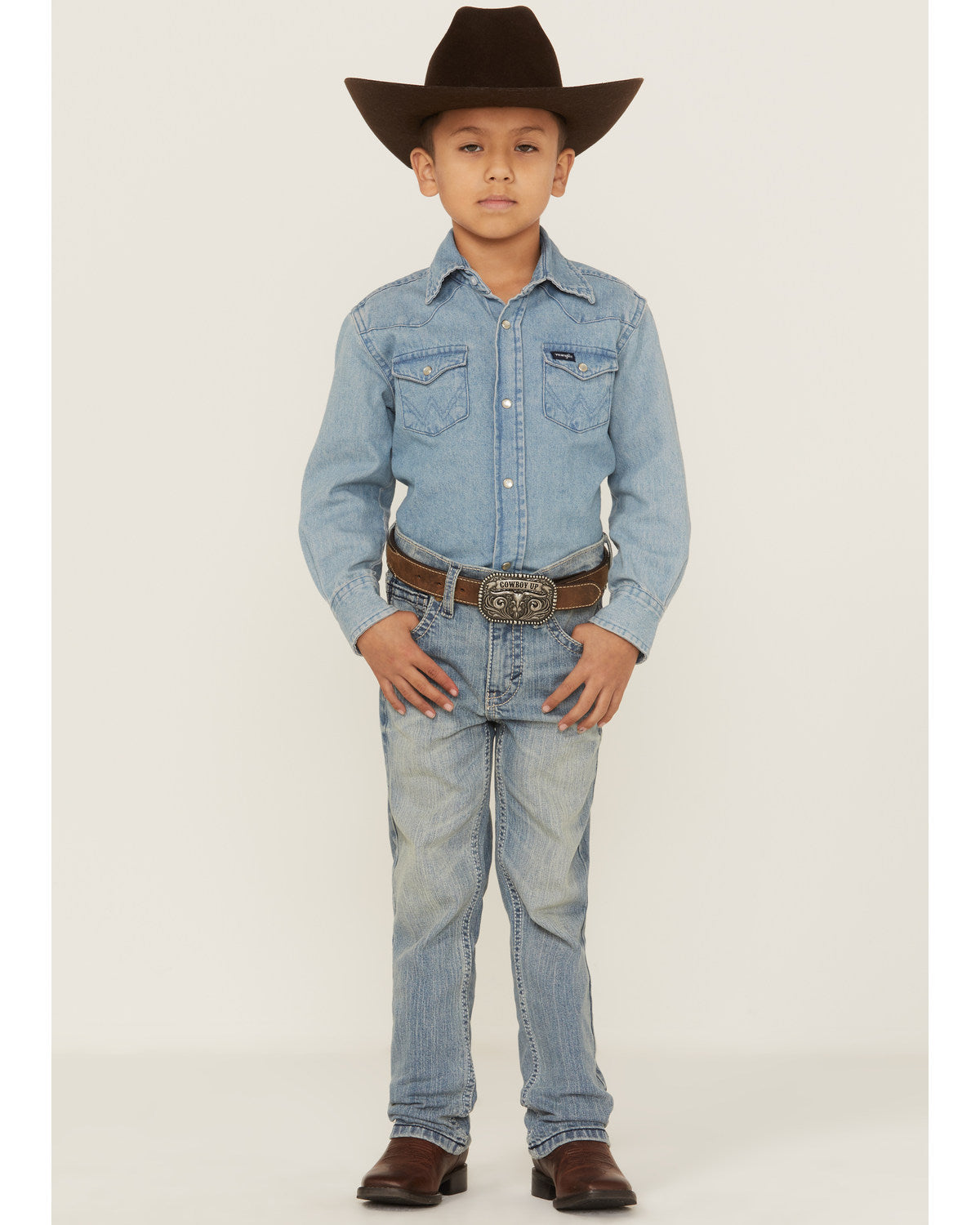 Cody James Boys' Crupper Light Wash Stretch Slim Straight Jeans