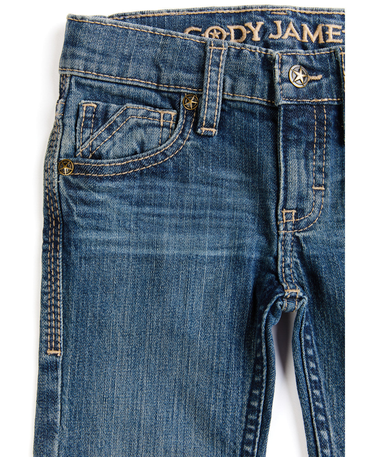 Cody James Toddler Boys' Saguaro Dark Wash Mid Rise Stretch Slim Bootc