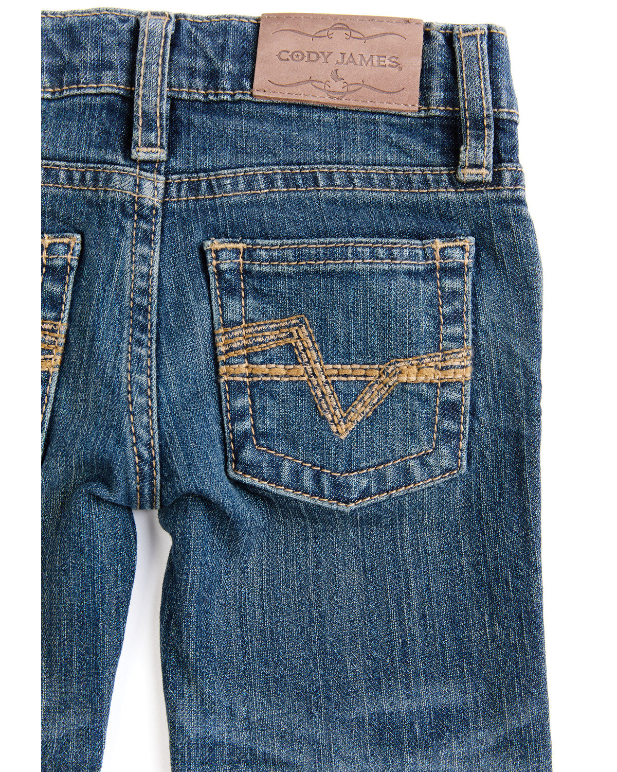 Cody James Toddler Boys' Saguaro Dark Wash Mid Rise Stretch Slim Bootc