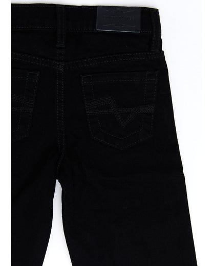 Cody James Boys' Night Rider Mid Rise Rigid Relaxed Bootcut Jeans - Si