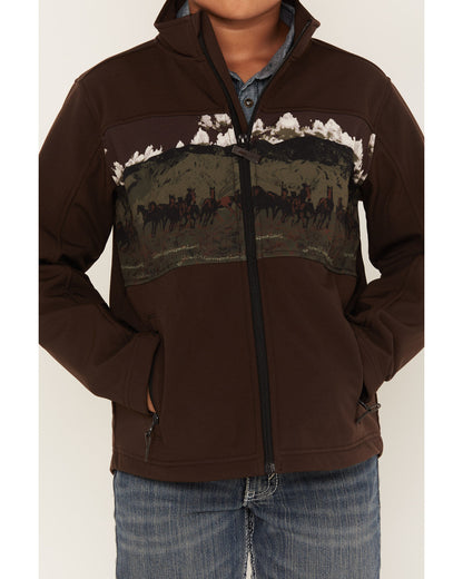 Cody James Boys' Western Scenic Print Softshell Jacket