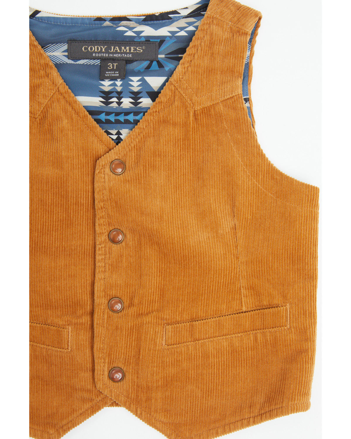 Cody James Toddler Boys' William Corduroy Snap Vest