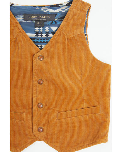 Cody James Toddler Boys' William Corduroy Snap Vest