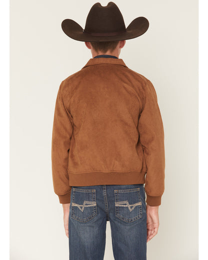 Cody James Boys' Harrington Faux Suede Bomber Jacket