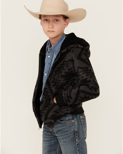 Cody James Boys' Basin Southwestern Print Hooded Jacket