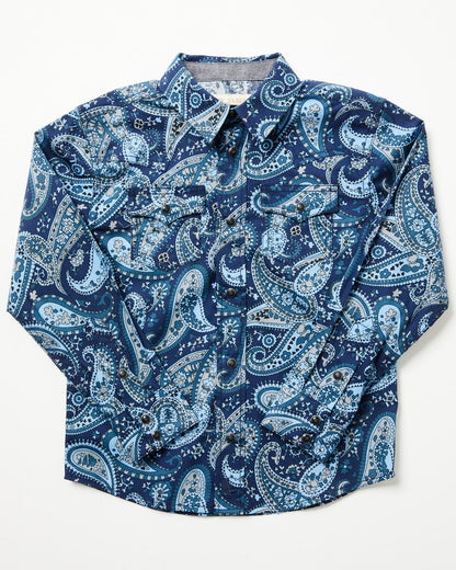Cody James Toddler Boys' Westward Paisley Print Long Sleeve Snap Weste