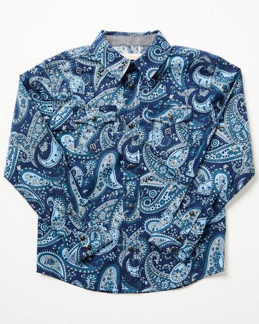 Cody James Toddler Boys' Westward Paisley Print Long Sleeve Snap Weste