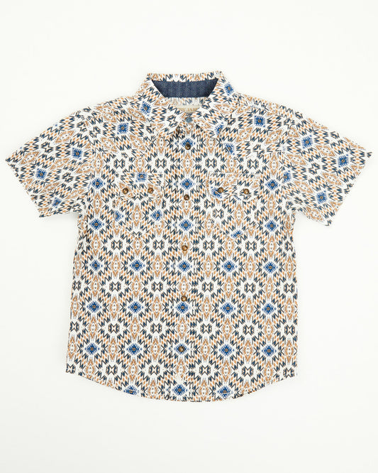 Cody James Toddler Boys' High Plains Southwestern Print Short Sleeve W